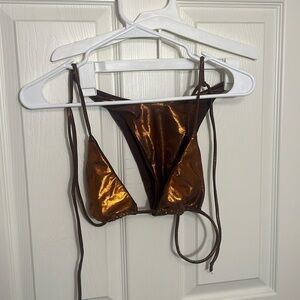 Tan + Lines copper swimsuit